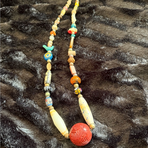 Vintage Multi-Stone Bohemian Style Beaded Necklace Potentially Kaniatobe - Picture 3 of 6